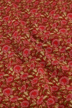 Rode Wikkeljurk Met Bloemenprint