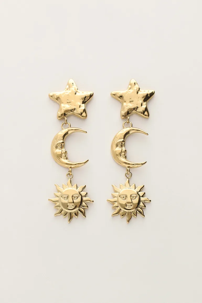 Starry Oorhangers Met Ster & Zon