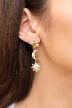 Starry Oorhangers Met Ster & Zon