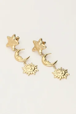 Starry Oorhangers Met Ster & Zon