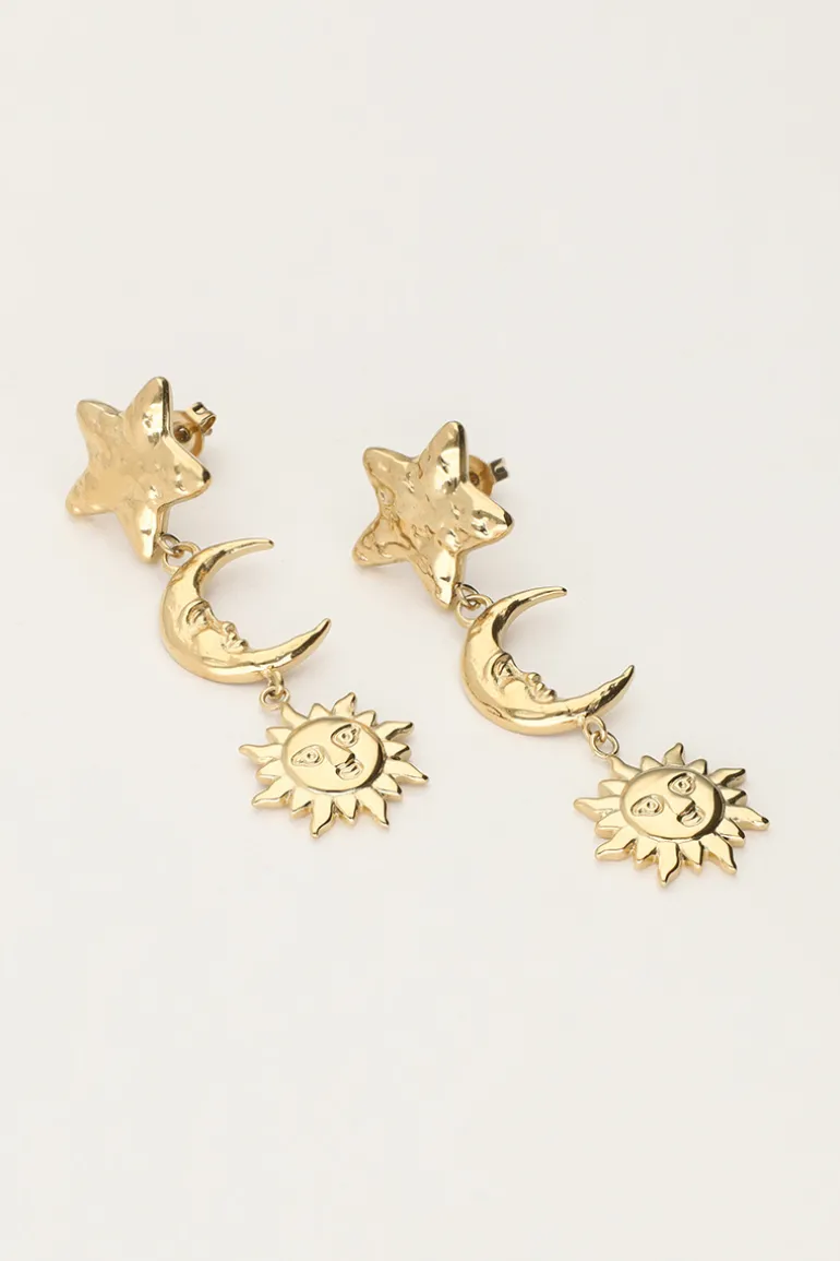 Starry Oorhangers Met Ster & Zon