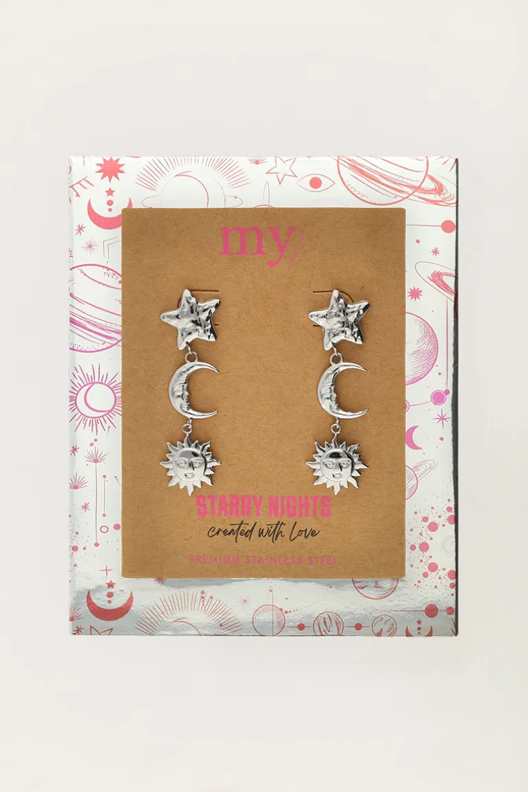 Starry Oorhangers Met Ster & Zon