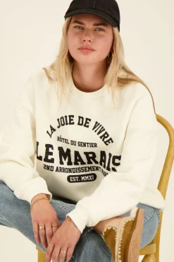 Witte Sweater La Joie De Vivre
