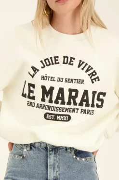 Witte Sweater La Joie De Vivre