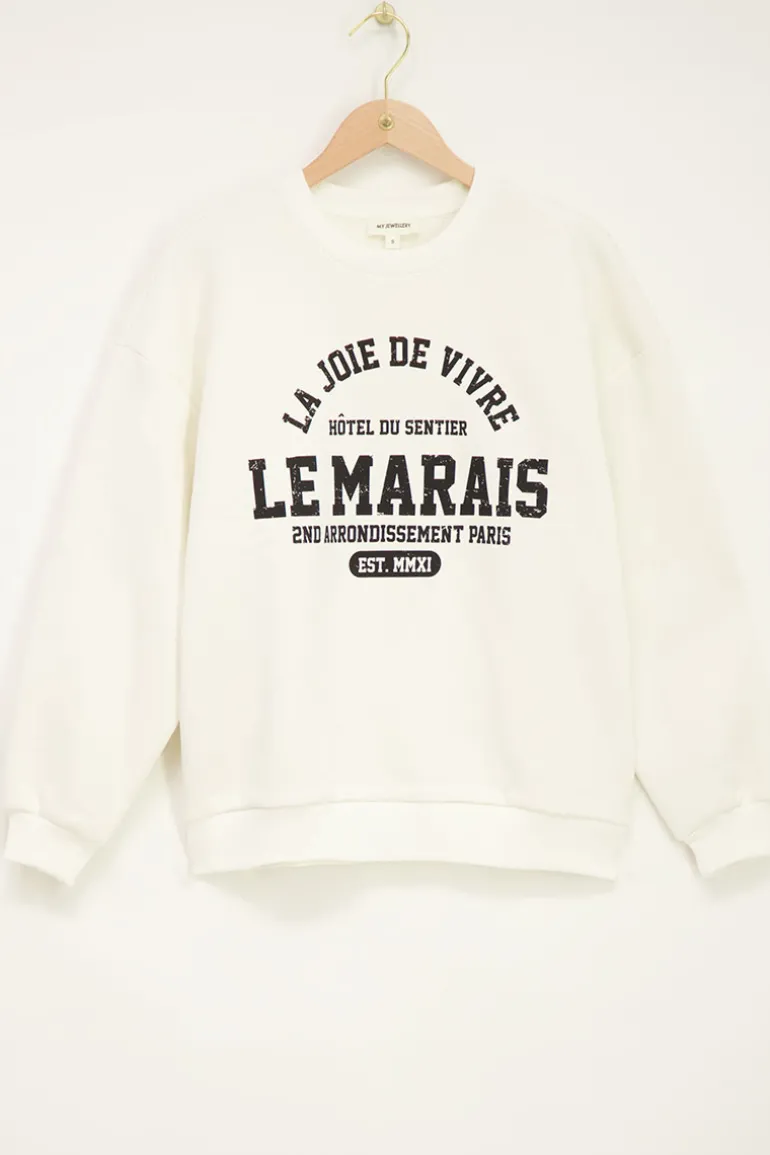 Witte Sweater La Joie De Vivre
