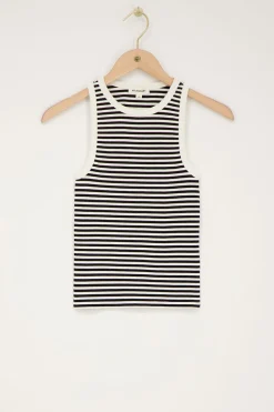 Zwart En Wit Gestreepte Top