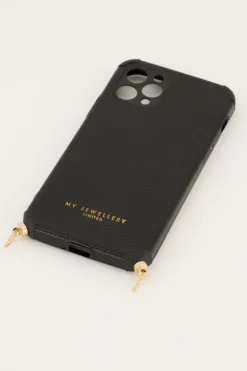 Zwart Telefoonhoesje Croco Print