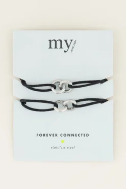 Zwarte Forever Connected Armband