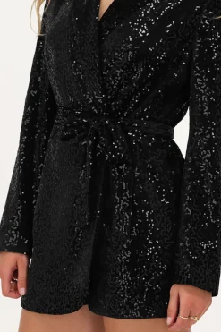 Zwarte Playsuit Met Pailletten